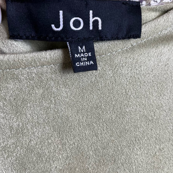 Joh Faux Suede Tunic/Shawl, Top Ties in Back, Ties at Sleeves, Seafoam Green - Picture 4 of 6